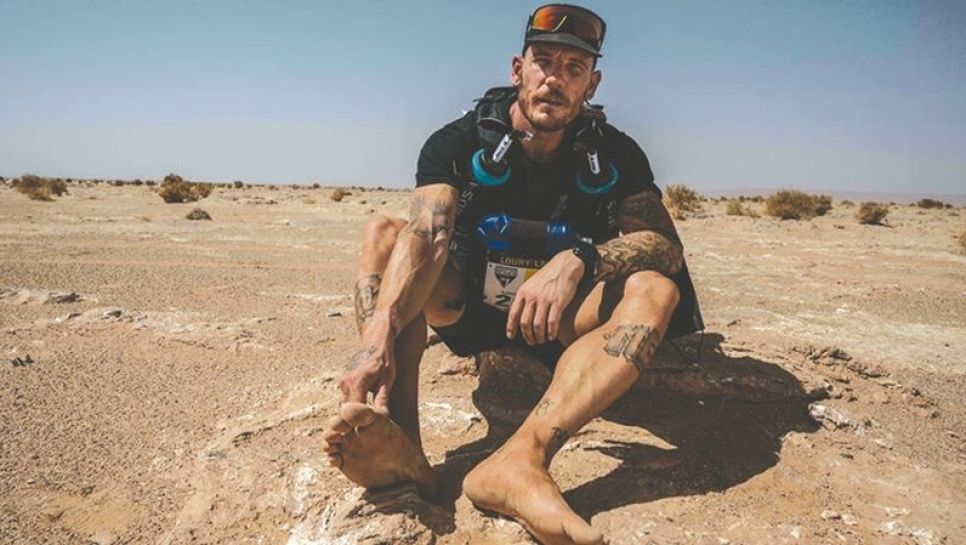 Loury "Lag" prépare la 35e édition du Marathon des sables à Borj Irdi, le 2 octobre 2021. © D.R