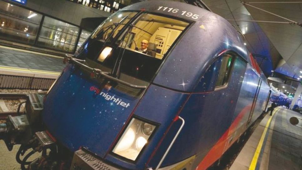 Le premier train de nuit Nightjet au départ de la gare centrale de Vienne pour Paris, le 13 décembre 2021. © D.R