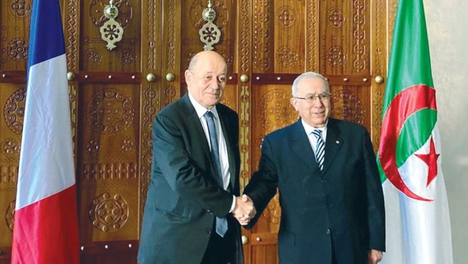 Jean -Yves Le Drian et Ramtane Lamamra. © D. R.