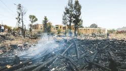 Sanaa, au Yémen, après une frappe saoudienne, le 27 mars 2022. © D.R