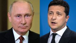 Le président russe Vladimir Poutine. © D.R /  Le président ukrainien Volodymyr Zelensky.   © D.R