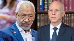Rached Ghannouchi. / Kais Saïed. © D.R