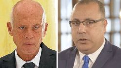 Kaïs Saïed (à gauche) et Hicham Mechichi. © D.R